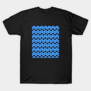 Ornament Pattern Blue Hexagons T-Shirt